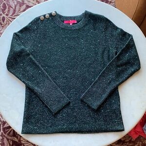Lilly Pulitzer Morgen Sequin- Evergreen Metallic Sweater
